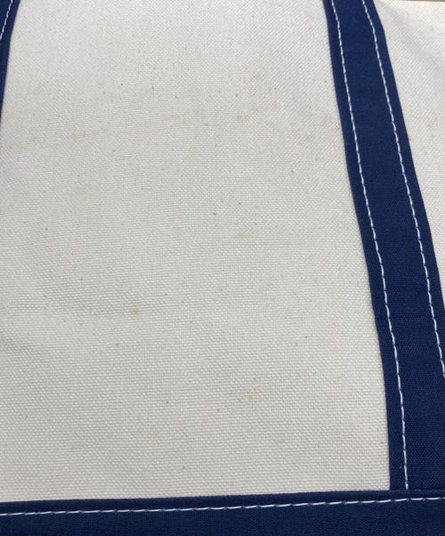 L.L.Bean（エルエルビーン）L.L.Bean (エルエルビーン) BOAT AND TOTE トートバッグ ホワイト×ネイビー サイズ:Reg 未使用品の古着・服飾アイテム
