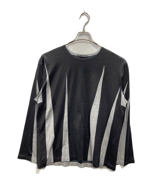 ISSEY MIYAKE MEN（イッセイミヤケメン）ISSEY MIYAKE MEN (イッセイミヤケメン) ダーツデザイン L/S TEE ブラック サイズ:SIZE 3の古着・服飾アイテム