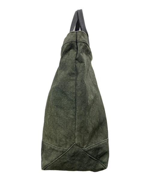 stussy（ステューシー）stussy (ステューシー) CANVAS EXTRA LARGE TOTE BAG カーキの古着・服飾アイテム