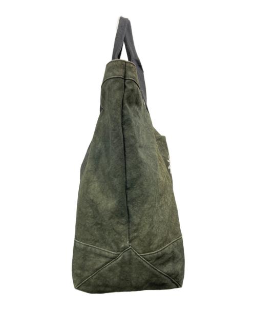 stussy（ステューシー）stussy (ステューシー) CANVAS EXTRA LARGE TOTE BAG カーキの古着・服飾アイテム