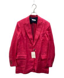 MADISON BLUE（マディソンブルー）の古着「LONG JACKET LINEN TWILL」｜ピンク