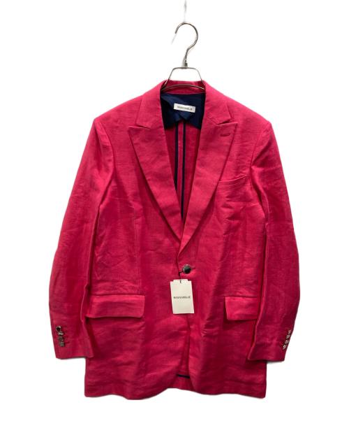 MADISON BLUE（マディソンブルー）MADISON BLUE (マディソンブルー) LONG JACKET LINEN TWILL ピンク サイズ:03の古着・服飾アイテム