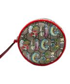 GUCCI×ヒグチユウコグッチ×ヒグチユウコ）の古着「チルドレンズ GGスプリーム ラウンドミニウエストポーチ」｜ベージュ×レッド