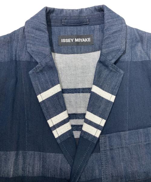 ISSEY MIYAKE（イッセイミヤケ）ISSEY MIYAKE (イッセイミヤケ) A-POC INSIDE デニム テーラードジャケット インディゴ サイズ:2の古着・服飾アイテム