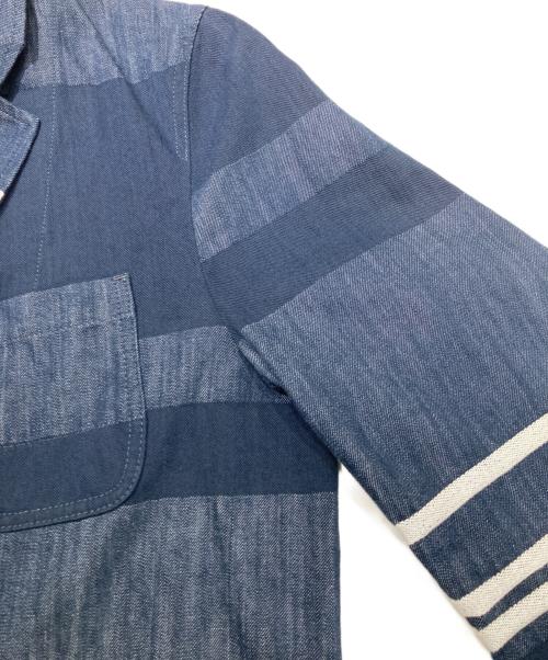 ISSEY MIYAKE（イッセイミヤケ）ISSEY MIYAKE (イッセイミヤケ) A-POC INSIDE デニム テーラードジャケット インディゴ サイズ:2の古着・服飾アイテム