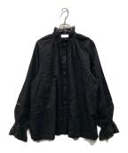 ne quittez pasヌキテパ）の古着「26AW Cotton Dobby Frill Collar Blouse」｜ブラック