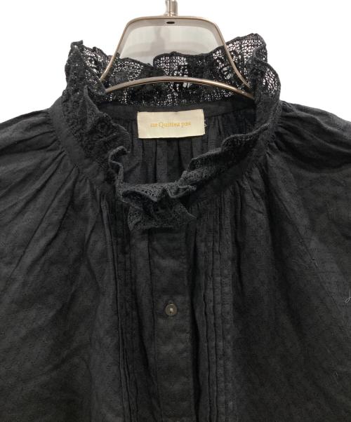 ne quittez pas（ヌキテパ）ne quittez pas (ヌキテパ) 26AW Cotton Dobby Frill Collar Blouse ブラック サイズ:Fの古着・服飾アイテム