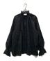 ne quittez pas（ヌキテパ）の古着「26AW Cotton Dobby Frill Collar Blouse」｜ブラック