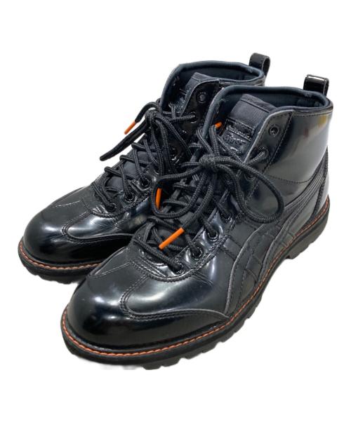 Onitsuka Tiger（オニツカタイガー）Onitsuka Tiger (オニツカタイガー) Mexico Rinkan レースアップブーツ ブラック×オレンジ サイズ:24cmの古着・服飾アイテム