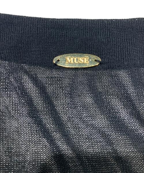 MUSE de Deuxieme Classe（ミューズ ドゥーズィエム クラス）MUSE de Deuxieme Classe (ミューズ ドゥーズィエム クラス) shake code（シェイクコード） ショートカーディガン ブラック サイズ:表記なしの古着・服飾アイテム