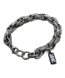 DIESEL（ディーゼル）の古着「ブラックアゲート ブレスレット」｜シルバー