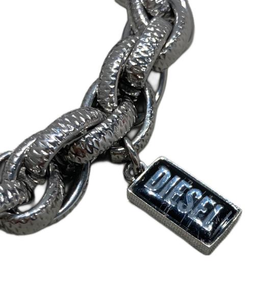 DIESEL（ディーゼル）DIESEL (ディーゼル) ブラックアゲート ブレスレット シルバーの古着・服飾アイテム