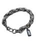 DIESEL（ディーゼル）の古着「ブラックアゲート ブレスレット」｜シルバー
