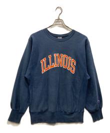 Champion REVERSE WEAVE（チャンピオン リバース ウィーブ）の古着「カレッジロゴスウェット」｜ネイビー