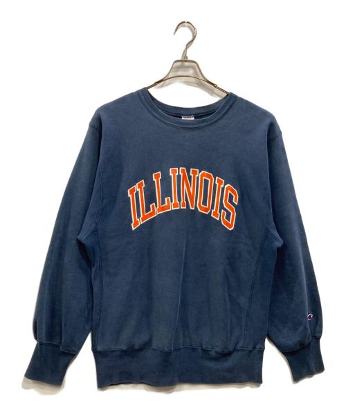 Champion REVERSE WEAVE（チャンピオン リバース ウィーブ）Champion REVERSE WEAVE (チャンピオン リバース ウィーブ) カレッジロゴスウェット ネイビー サイズ:XLの古着・服飾アイテム
