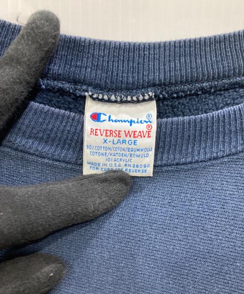 Champion REVERSE WEAVE（チャンピオン リバース ウィーブ）Champion REVERSE WEAVE (チャンピオン リバース ウィーブ) カレッジロゴスウェット ネイビー サイズ:XLの古着・服飾アイテム