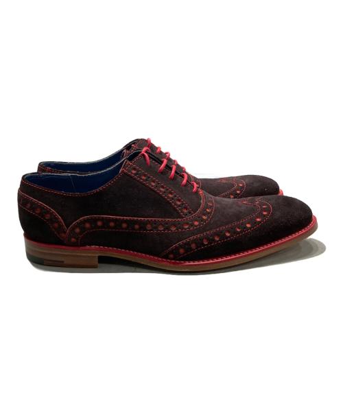 BARKER（バーカー）BARKER (バーカー) GRANT（グラント） ウィングチップシューズ ブラウン×レッド サイズ:8　1/2の古着・服飾アイテム