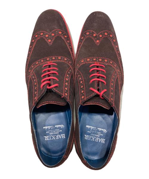 BARKER（バーカー）BARKER (バーカー) GRANT（グラント） ウィングチップシューズ ブラウン×レッド サイズ:8　1/2の古着・服飾アイテム