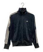 adidas Originalsアディダスオリジナル）の古着「ファイヤーバード ベロア トラックトップ」｜ブラック