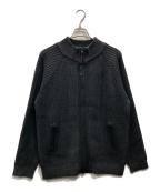 san san gearサンサンギア）の古着「BUTTON ZIP-UP KNIT」｜グレー