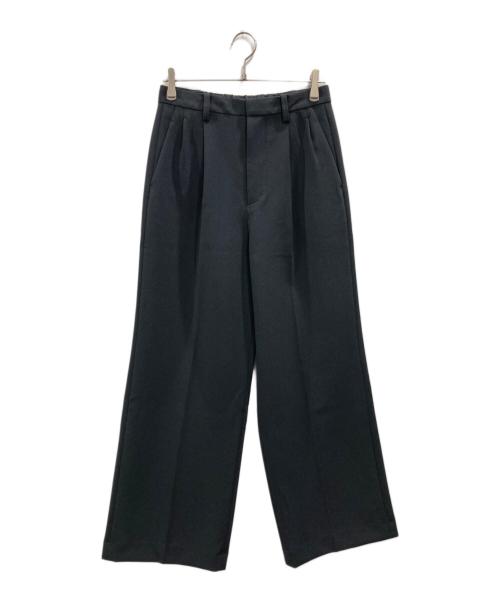 Spick and Span（スピック＆スパン）Spick and Span (スピック＆スパン) ダブルクロスツータックパンツ ブラック サイズ:40の古着・服飾アイテム