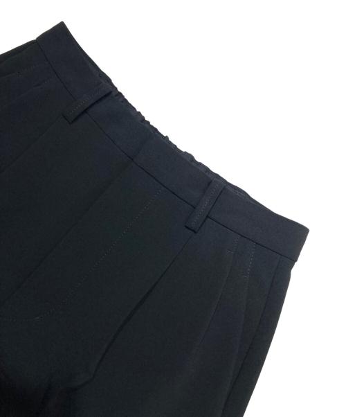 Spick and Span（スピック＆スパン）Spick and Span (スピック＆スパン) ダブルクロスツータックパンツ ブラック サイズ:40の古着・服飾アイテム
