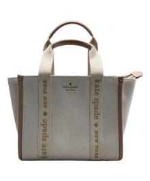 Kate Spade（ケイトスペード）の古着「キップ キャンバス スモール トート」｜ホワイト
