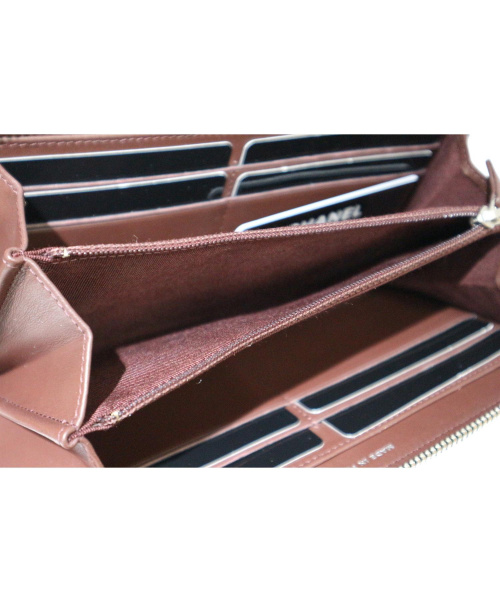 CHANEL（シャネル）CHANEL (シャネル) ラウンドジップ長財布 A50097   キャビアスキンマトラッセの古着・服飾アイテム