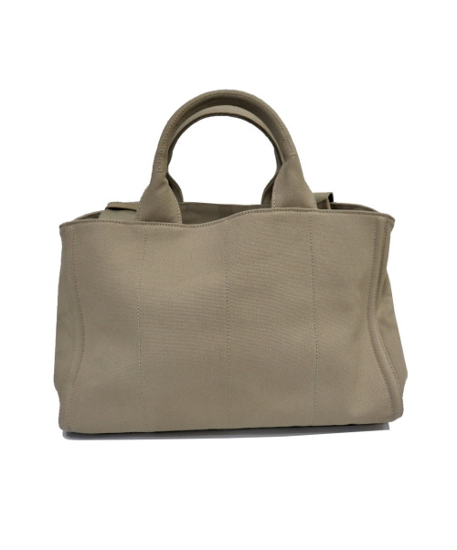PRADA（プラダ）PRADA (プラダ) 2WAYキャンバスショルダーバッグ ベージュ カナパ B2642Oの古着・服飾アイテム