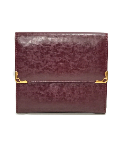 Cartier（カルティエ）Cartier (カルティエ) 3つ折り財布 ボルドーの古着・服飾アイテム