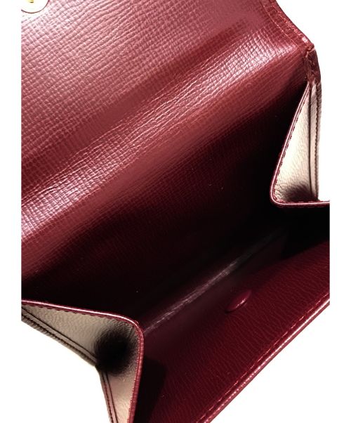 Cartier（カルティエ）Cartier (カルティエ) 3つ折り財布 ボルドーの古着・服飾アイテム