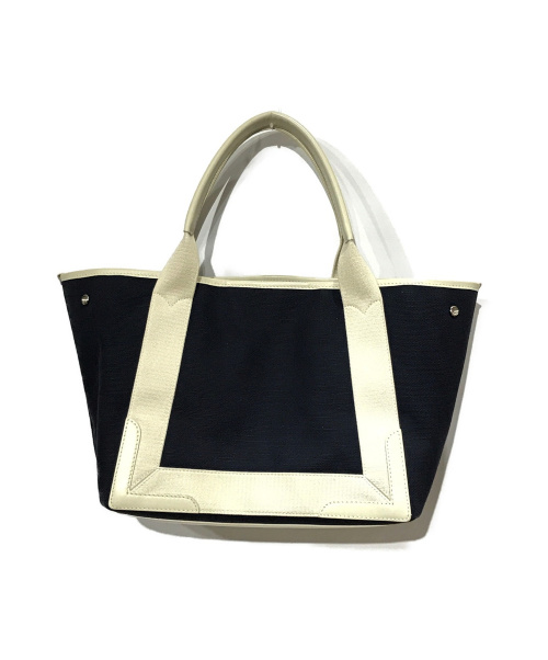 BALENCIAGA（バレンシアガ）BALENCIAGA (バレンシアガ) キャンバスバッグ ネイビーの古着・服飾アイテム