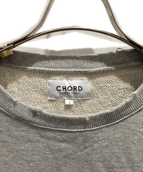 CHORD NUMBER EIGHT（コードナンバーエイト）CHORD NUMBER EIGHT (コードナンバーエイト) 長袖切りっ放しグランジスウェット グレー サイズ:Sの古着・服飾アイテム