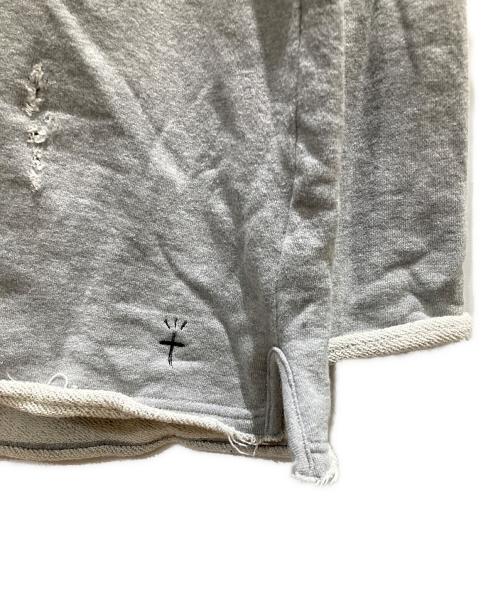 CHORD NUMBER EIGHT（コードナンバーエイト）CHORD NUMBER EIGHT (コードナンバーエイト) 長袖切りっ放しグランジスウェット グレー サイズ:Sの古着・服飾アイテム