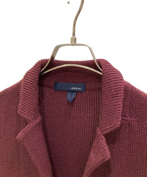 LARDINI（ラルディーニ）LARDINI (ラルディーニ) ウールニットテーラードジャケット ボルドー サイズ:XSの古着・服飾アイテム