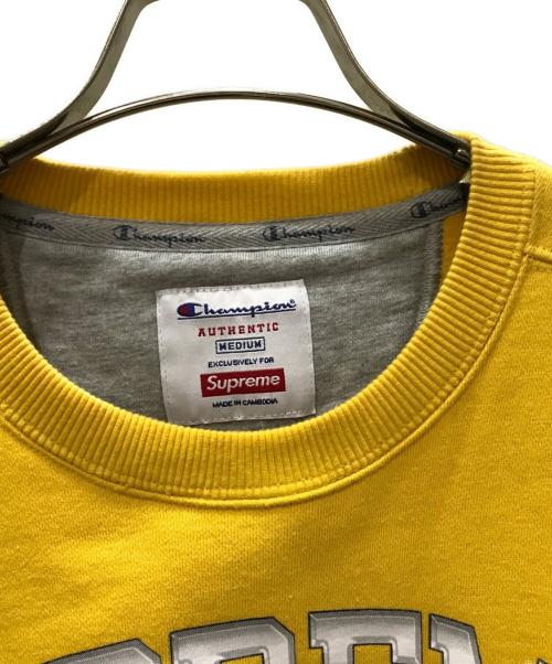 Champion（チャンピオン）Champion (チャンピオン) SUPREME (シュプリーム) Chrome Crewneck イエロー サイズ:Mの古着・服飾アイテム