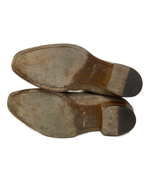 Saint Laurent Paris（サンローランパリ）Saint Laurent Paris (サンローランパリ) ワイアットブーツ ベージュ サイズ:42の古着・服飾アイテム