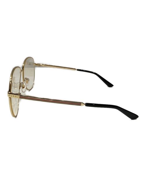 GUCCI（グッチ）GUCCI (グッチ) 伊達眼鏡 ゴールドの古着・服飾アイテム