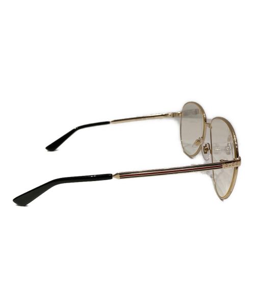 GUCCI（グッチ）GUCCI (グッチ) 伊達眼鏡 ゴールドの古着・服飾アイテム