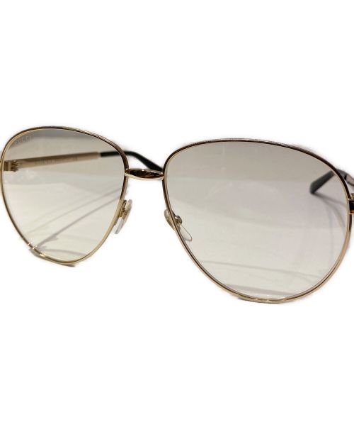 GUCCI（グッチ）GUCCI (グッチ) 伊達眼鏡 ゴールドの古着・服飾アイテム