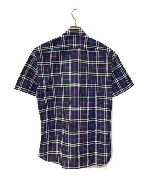 BURBERRY LONDON（バーバリーロンドン）BURBERRY LONDON (バーバリー ロンドン) チェックシャツ ネイビー サイズ:Mの古着・服飾アイテム