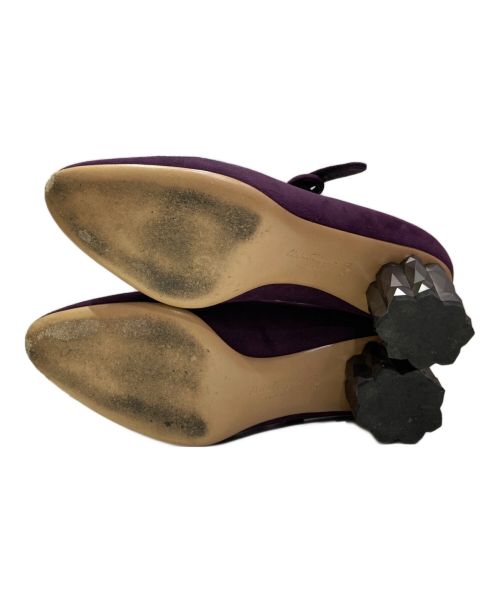 Salvatore Ferragamo（サルヴァトーレ フェラガモ）Salvatore Ferragamo (サルヴァトーレ フェラガモ) ヒールパンプス パープル サイズ:51/2の古着・服飾アイテム