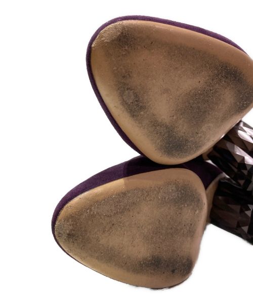 Salvatore Ferragamo（サルヴァトーレ フェラガモ）Salvatore Ferragamo (サルヴァトーレ フェラガモ) ヒールパンプス パープル サイズ:51/2の古着・服飾アイテム