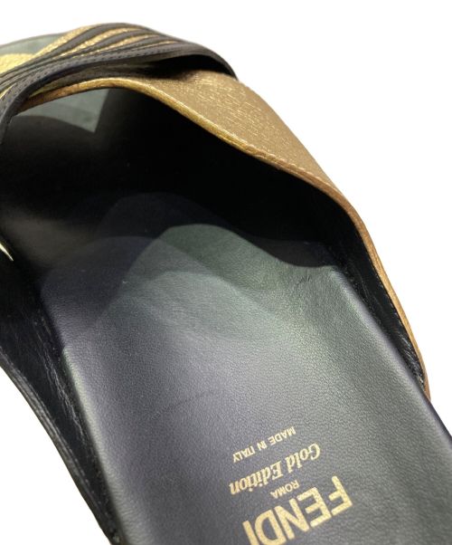 FENDI（フェンディ）FENDI (フェンディ) フラットサンダル ブラック サイズ:36の古着・服飾アイテム