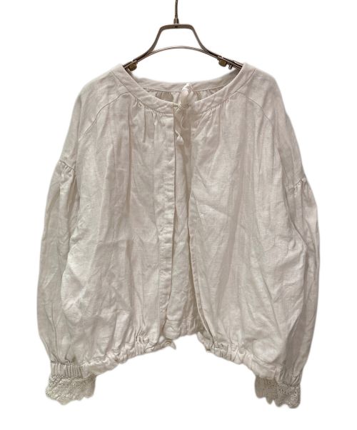 FRAMeWORK（フレームワーク）FRAMeWORK (フレームワーク) ヘビーリネン2WAYブラウス ホワイト サイズ:FREEの古着・服飾アイテム