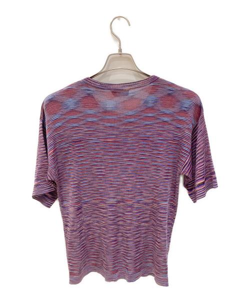missoni（ミッソーニ）missoni (ミッソーニ) ニットカットソー パープル サイズ:不明(実寸サイズをご確認ください)の古着・服飾アイテム