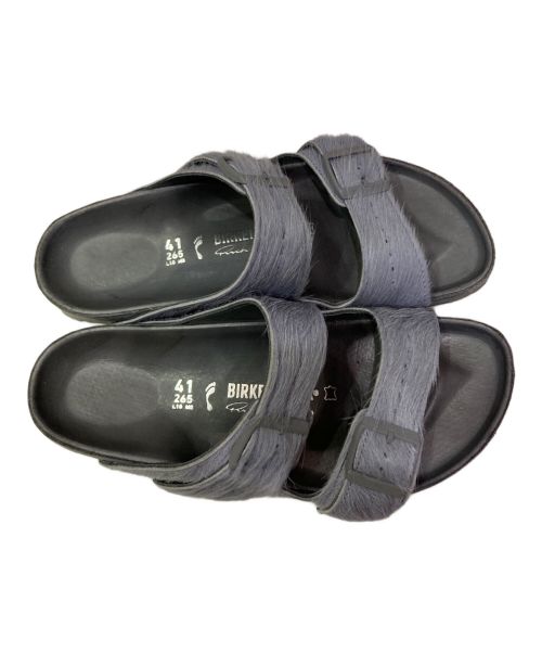 BIRKENSTOCK（ビルケンシュトック）BIRKENSTOCK (ビルケンシュトック) RICK OWENS (リックオウエンス) ファーサンダル グレー サイズ:41の古着・服飾アイテム