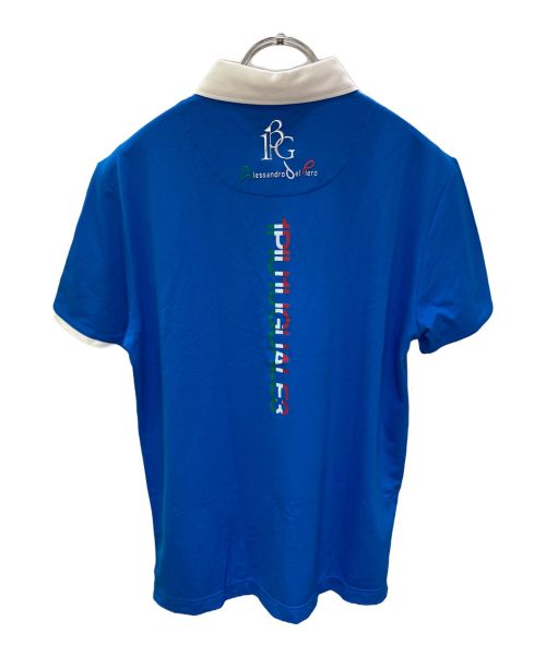 1piu1uguale3（ウノピュウノウグァーレトレ）1piu1uguale3 (ウノ ピゥ ウノ ウグァーレ トレ) ポロシャツ ブルー サイズ:4の古着・服飾アイテム