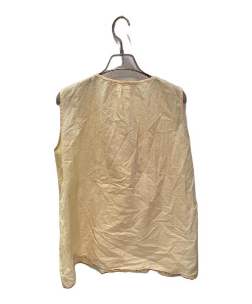 45R（フォーティファイブ・アール）45R (フォーティファイブ・アール) カディフリルブラウス イエローの古着・服飾アイテム