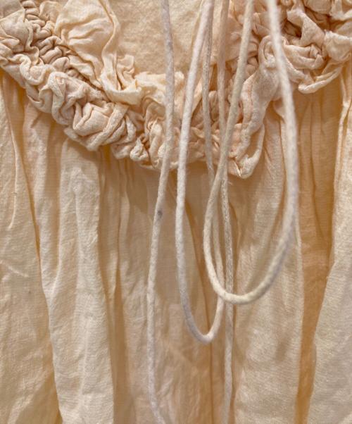 45R（フォーティファイブ・アール）45R (フォーティファイブ・アール) カディフリルブラウス イエローの古着・服飾アイテム